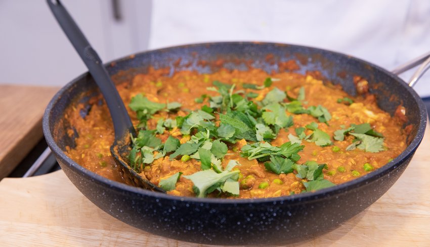 A pan of hot and sour fish curry.