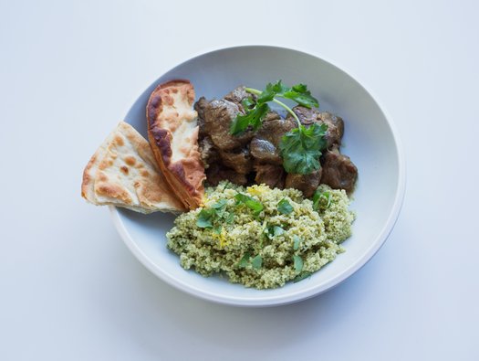 Moroccan lamb tagine with lemon couscous
