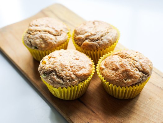 Sweetcorn and feta cheese muffins