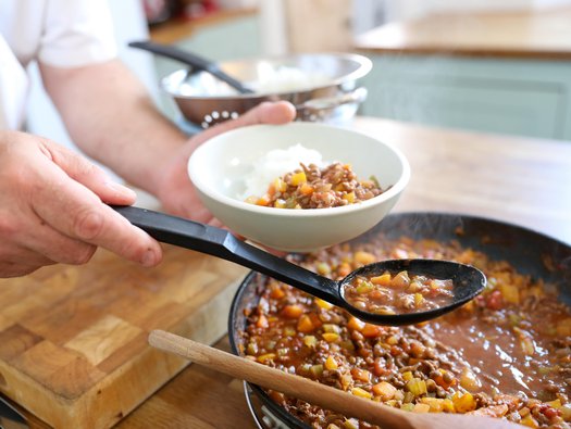 Chilli con carne with rice