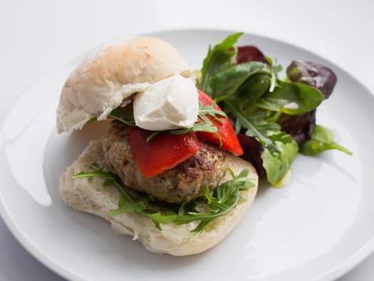 Lemon and pork burgers
