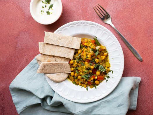 Caribbean vegetable curry