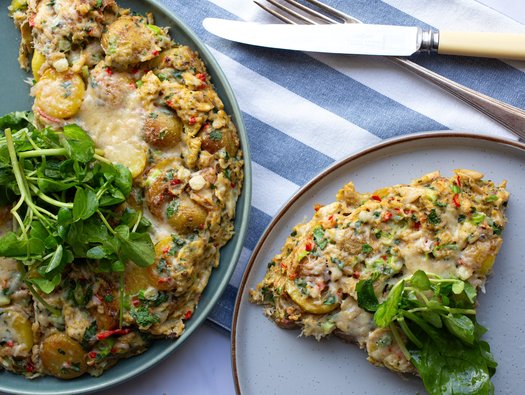 Nathan Outlaw’s crab and chilli omelette