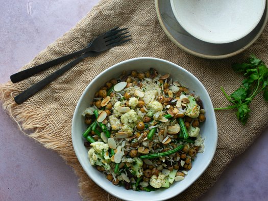 Quick & easy chickpea pilaf