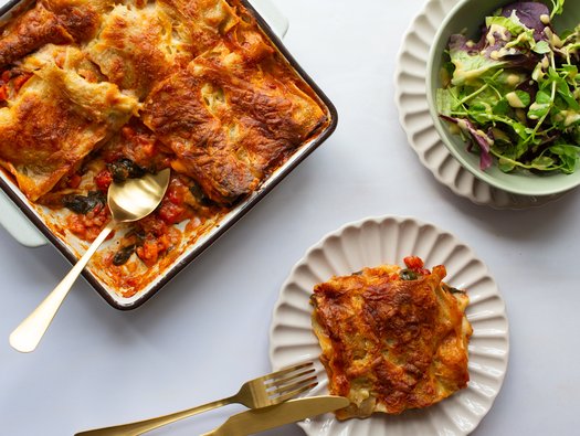 Chicken and vegetable lasagne