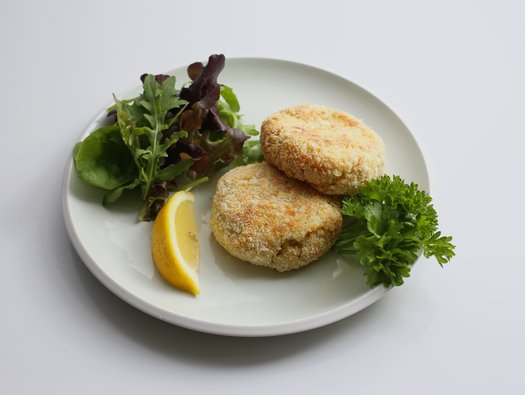 Leek, parsley and chive fishcakes