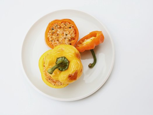 Indian inspired stuffed peppers