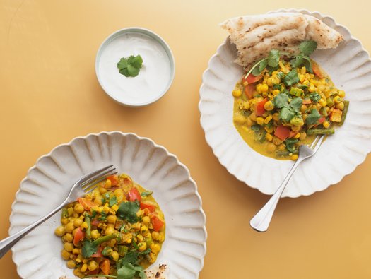 Caribbean vegetable curry