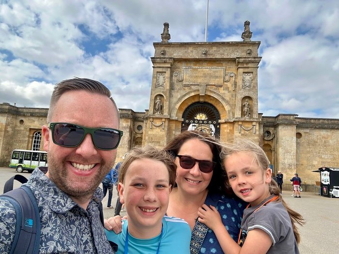 Candace Livingstone - Adrian, Candace, Elliott and Annabelle at Blenheim Palace for the Transplant Games