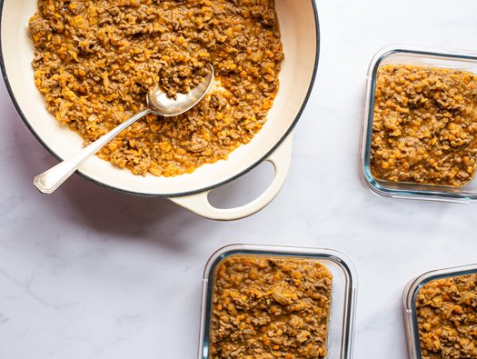 Basic mince and lentil mix