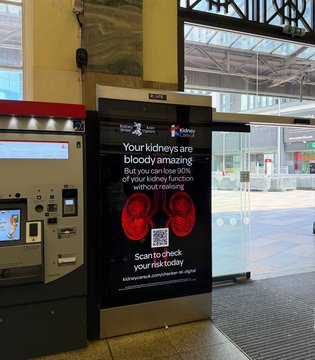 Bloody Amazing Kidneys campaign Cardiff Central
