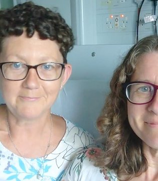 Carla and Lynsey - day before transplant