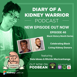 Diary of a Kidney Warrior podcast episode 46: celebrating Black living kidney donors