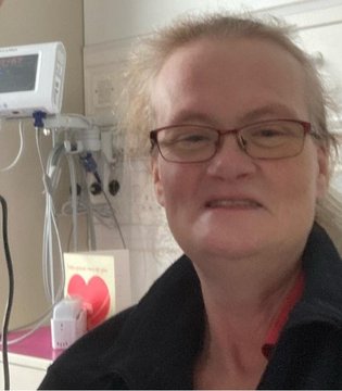Deirdre Pim - in hospital for chemo 2025