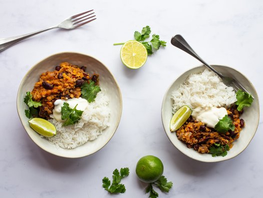 Mince and lentil chilli con carne