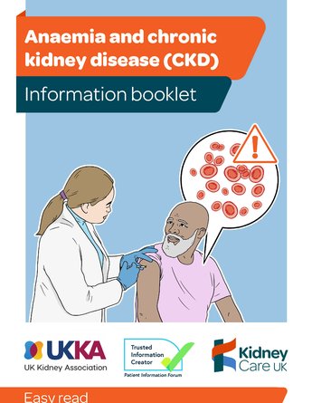 Easy read - Anaemia and CKD Patient Information leaflet front cover