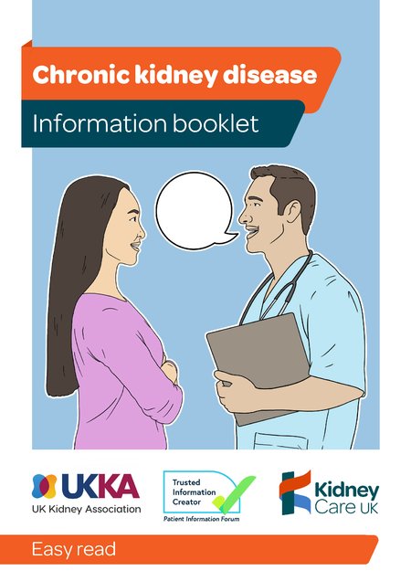 Easy read - Chronic Kidney Disease (CKD) Patient Information leaflet front cover