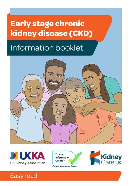 Easy read - Early stage CKD Patient Information leaflet front cover