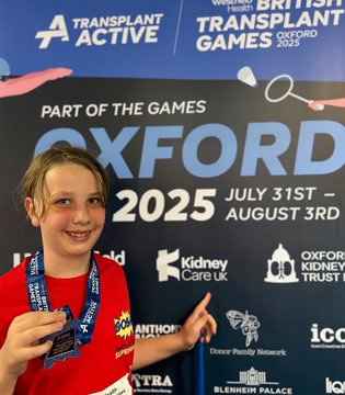 Candace Livingstone - Elliott at the 2025 British Transplant Games in Oxford with a Bronze medal in table tennis