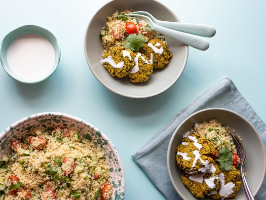 Spiced carrot falafel