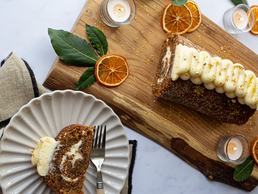 Gingerbread Christmas log