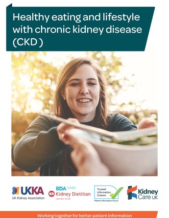 Healthy eating and lifestyle for your kidneys Patient Information leaflet front cover