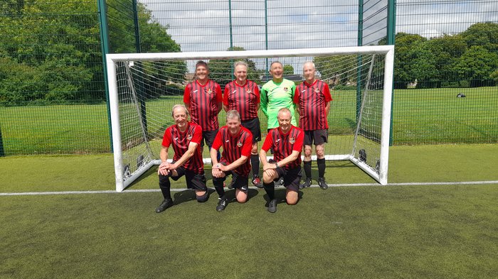 John and Paul - football team, pre-transplant - blurred faces