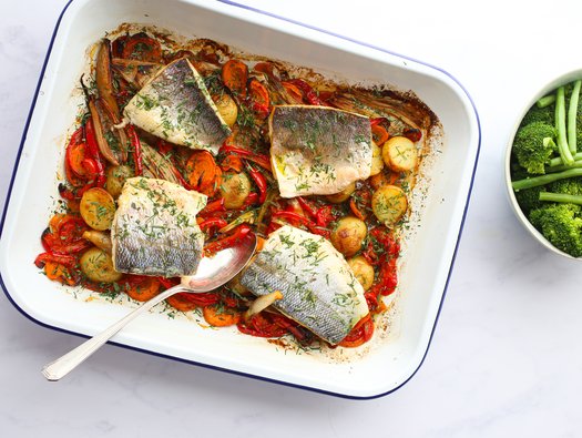 Nathan Outlaw's baked sea bass