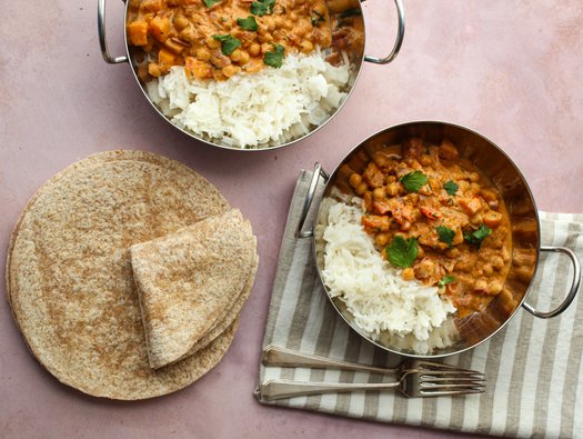 Butternut squash & chickpea curry
