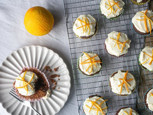Reduced sugar carrot cupcakes