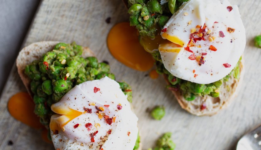Kidney Kitchen eggs with peas on toast recipe