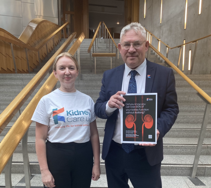 Judith Connell with Kenneth Gibson MSP (SNP)