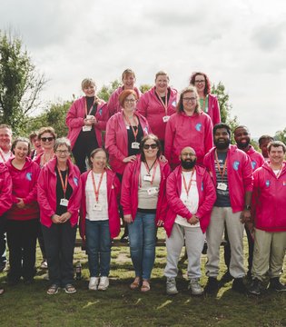 Holly Loughton - with volunteers at Mount Cook YA residential weekend