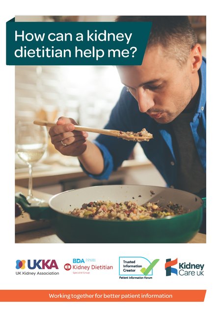How can a kidney dietitian help me Patient Information leaflet front cover