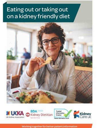 Eating out or taking out Patient Information leaflet cover