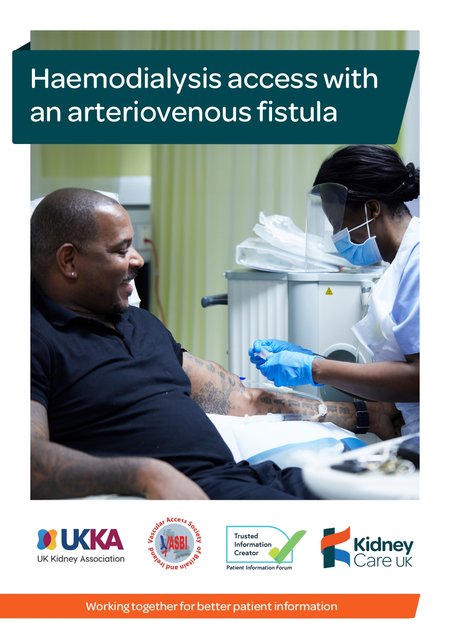Haemodialysis access with an arteriovenous fistula - Kidney Care UK