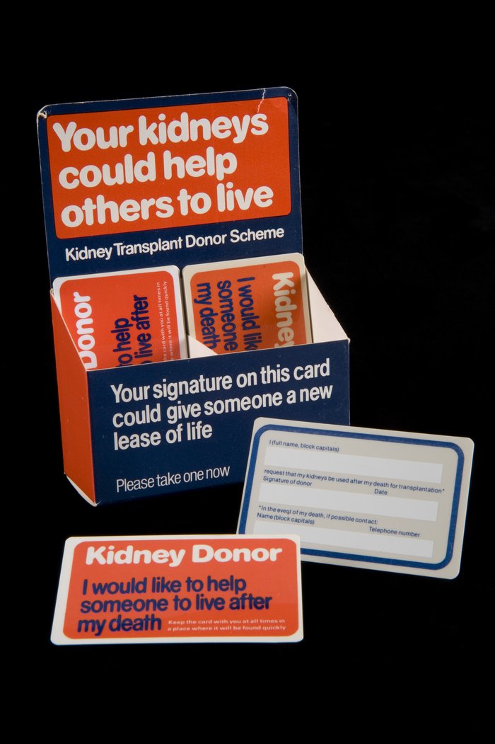 Kidney donor cards, England, 1971-81