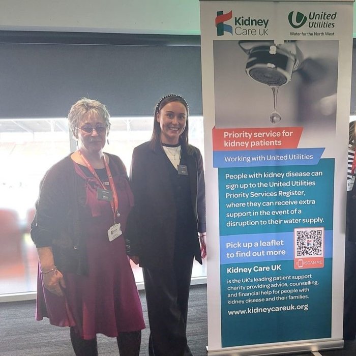 Liz Robinson with Steph Smith, Vulnerable Customer Engagement Lead at United Utilities