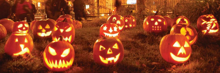 Halloween-Walk pumpkins