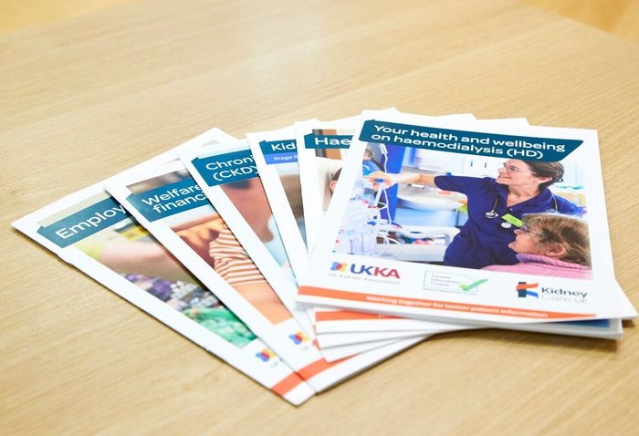 Patient Information booklets on a table
