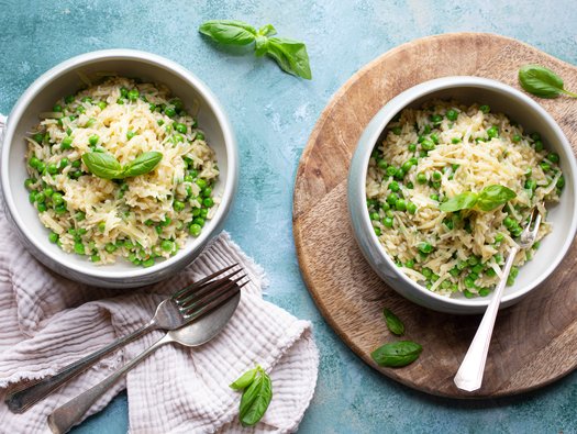 Pea risotto