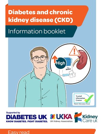 Presentation and web-Easy read - Diabetes and CKD Patient Information leaflet front cover