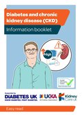 Presentation and web-Easy read - Diabetes and CKD Patient Information leaflet front cover