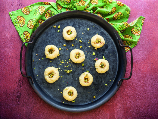 Ricotta cheese kesar peda
