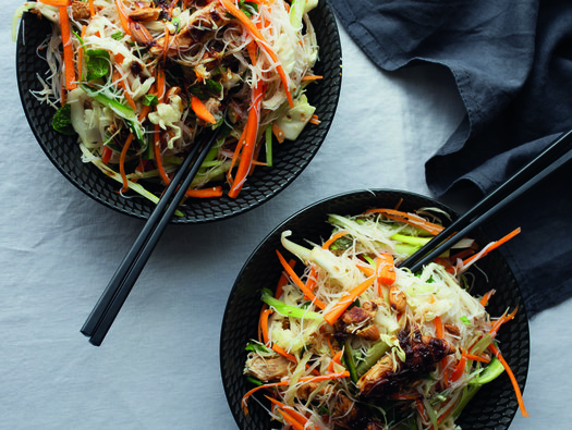 Asian sticky chicken salad