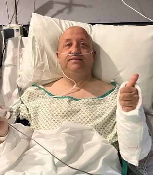 Tony Chaplin - after surgery