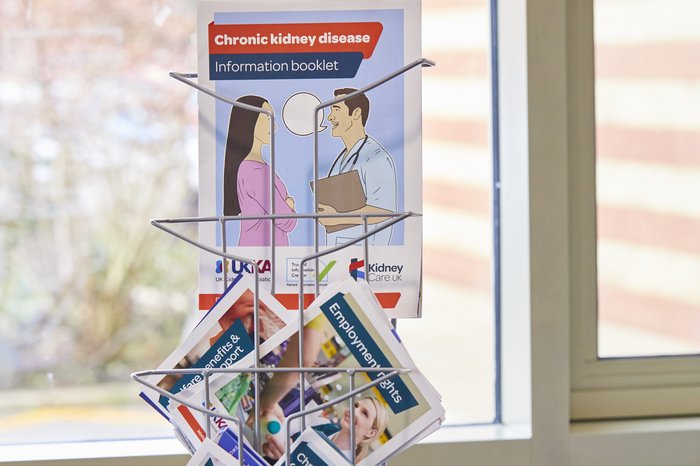 Easy read and other Patient Information booklets on display in unit