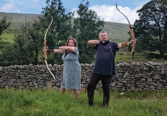 Will and Alex - enjoying archery