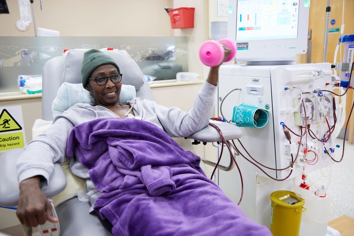 Woman in haemodialysis ward