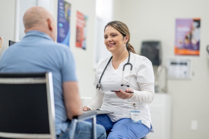 Doctor in consultation